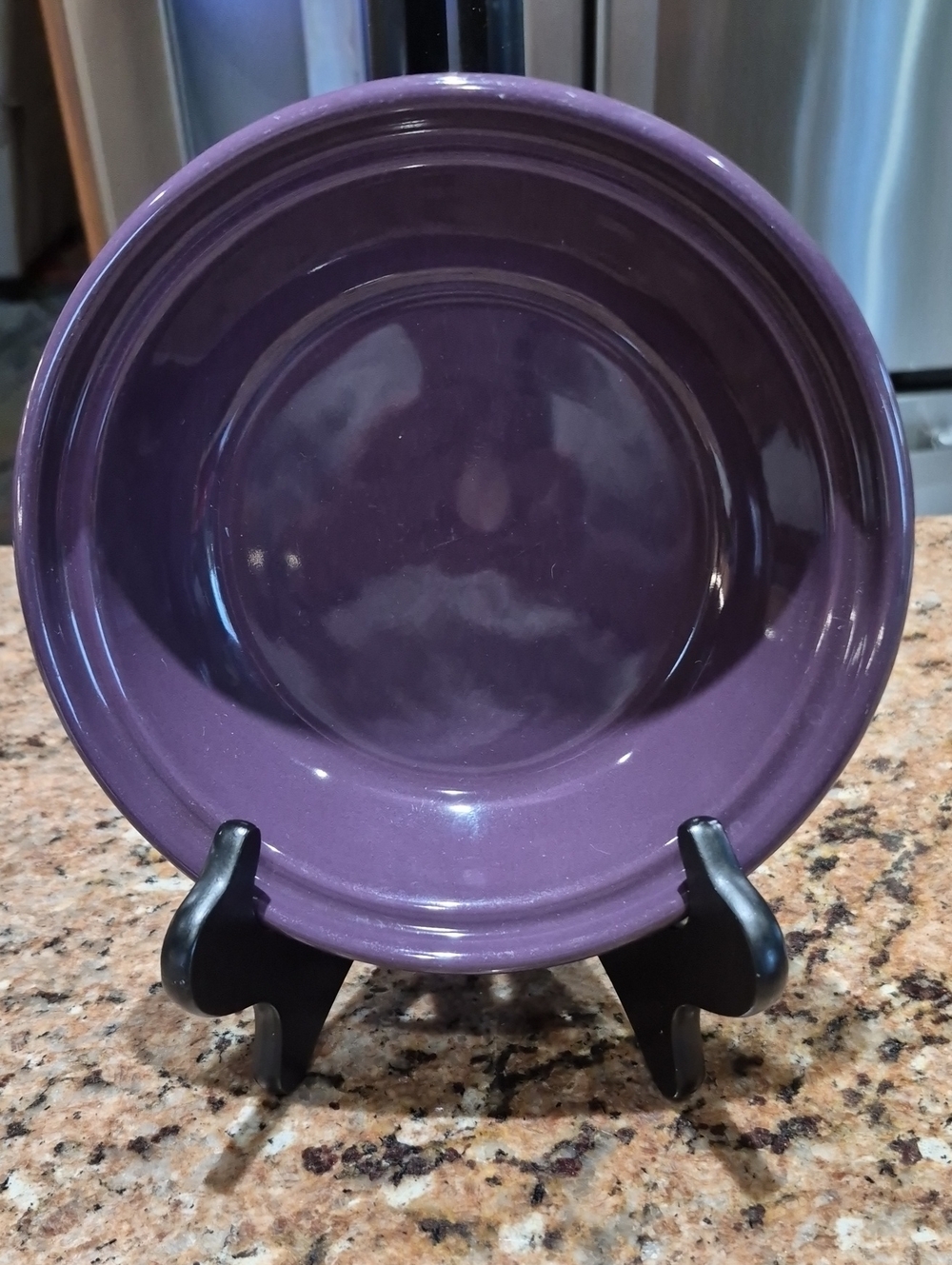 Longaberger Small Pie Plare Serving Bowl Purple Plum  7 1/4" X 2"